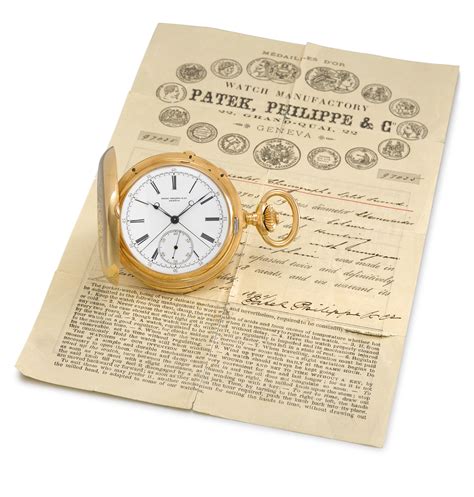 Patek Philippe. An extremely fine, very rare and large 18K gold 